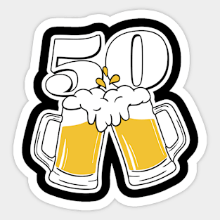 50th birthday cheers Sticker